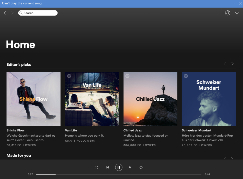 Spotify can